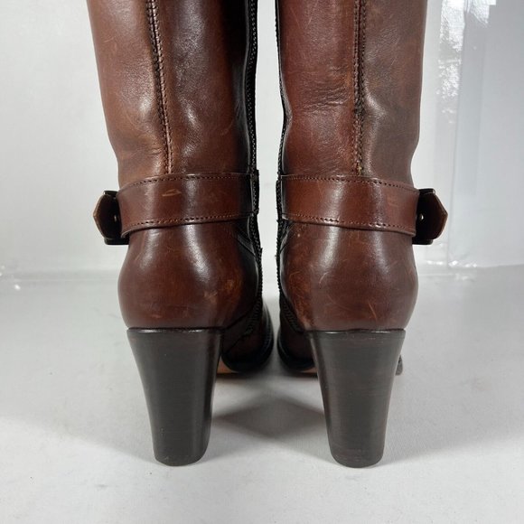 Frye Womens Julia 77435 Brown Leather Zipper Equestrian Riding Boots Size 7 B - Picture 6 of 11